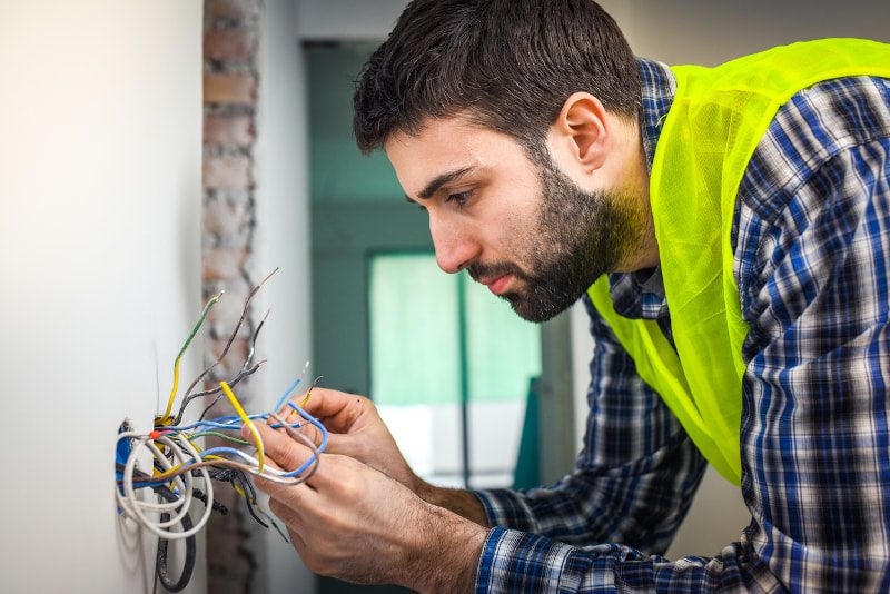 Electrician rewiring