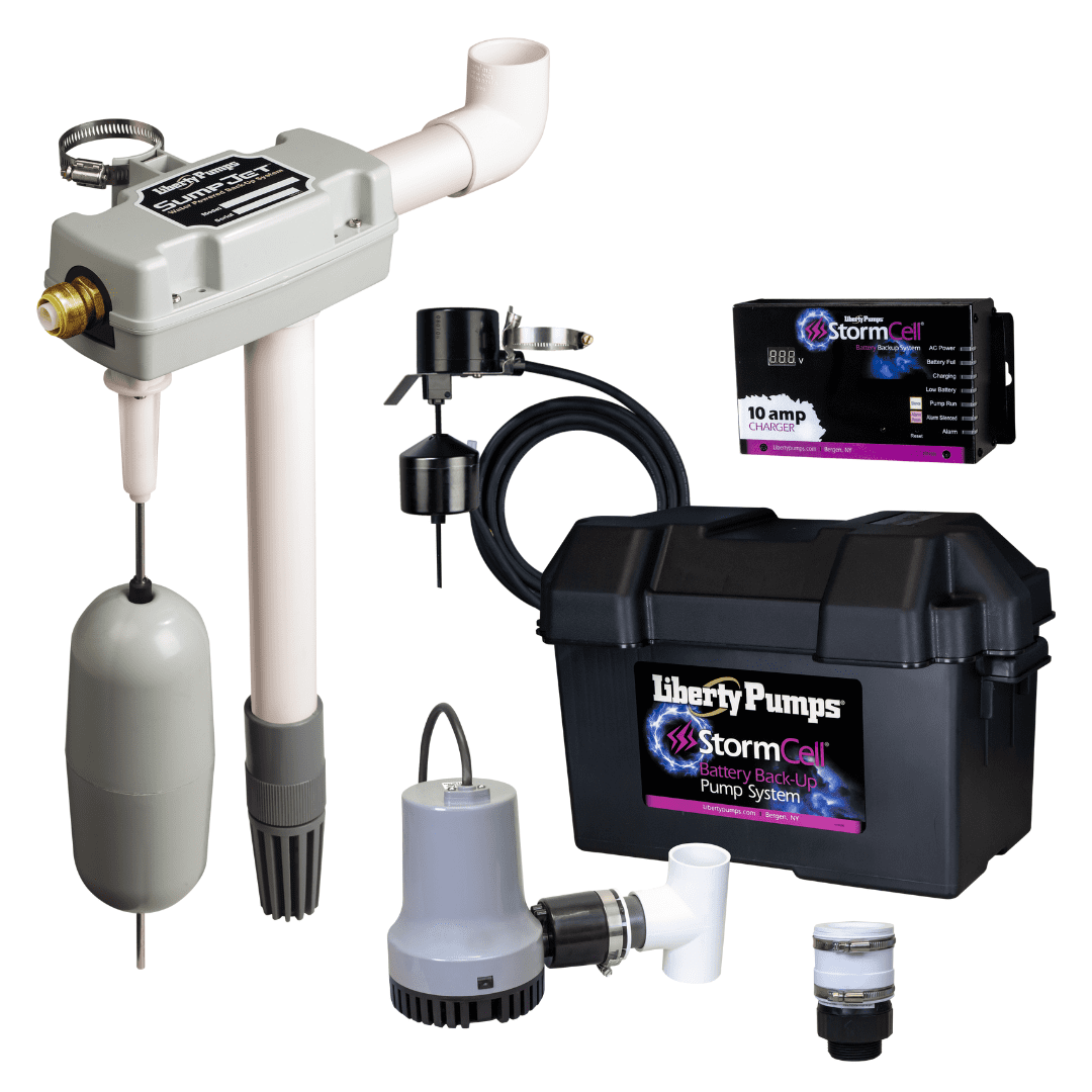 water powered and battery powered sump pumps