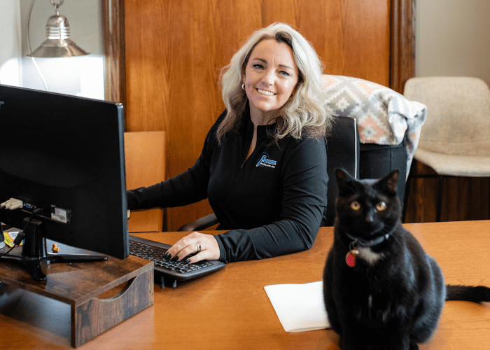 Kendra and Jetter in Popejoy Office