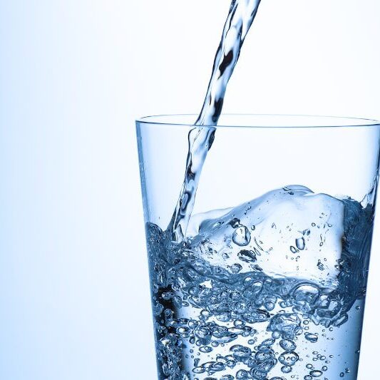 glass of drinking water