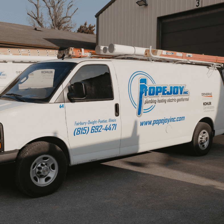 Popejoy Plumbing, Heating, and Electric utility truck